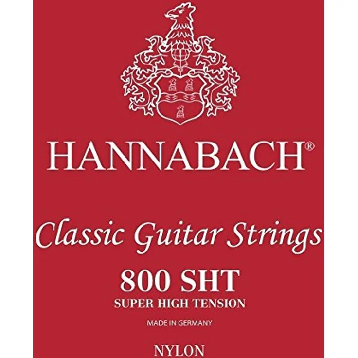 Hannabach Klassikgitarre-Saiten Serie 800 Low Tension E1, versilbert, für Konzertgitarren, Nylon-Multifilament, 7,5 kg Spannung