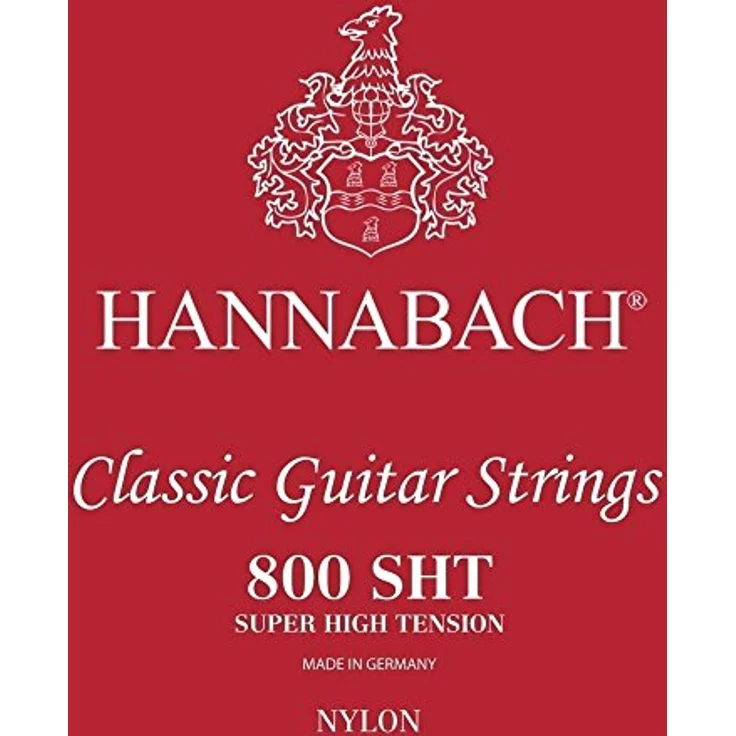 Hannabach Klassikgitarre-Saiten Serie 800 Low Tension E1, versilbert, für Konzertgitarren, Nylon-Multifilament, 7,5 kg Spannung