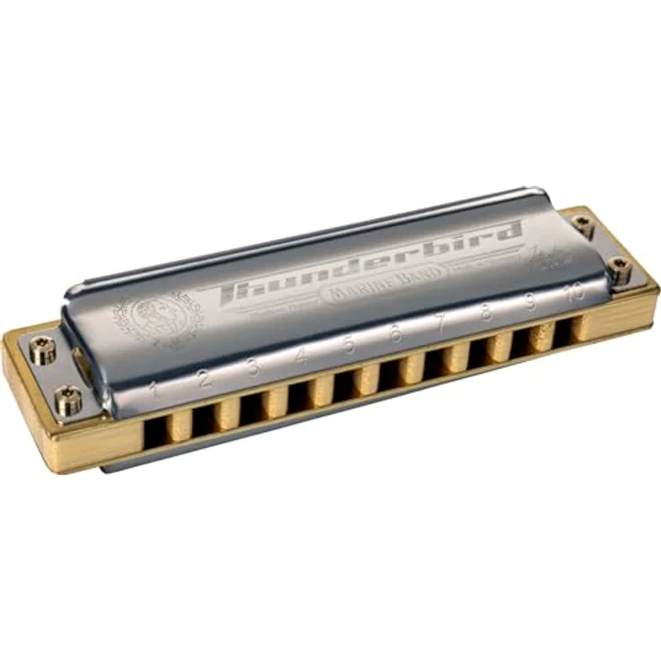 Hohner Marine Band Thunderbird Low D, Mundharmonika mit dreifach lackiertem Bambuskörper und neu entwickelten Stimmzungenprofilen für supertiefe Tonarten – Bild 1