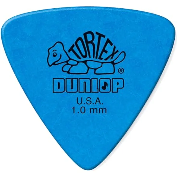 Jim Dunlop Tortex Triangel Plektrum, 1,00mm, 6 Stück, Original Qualität