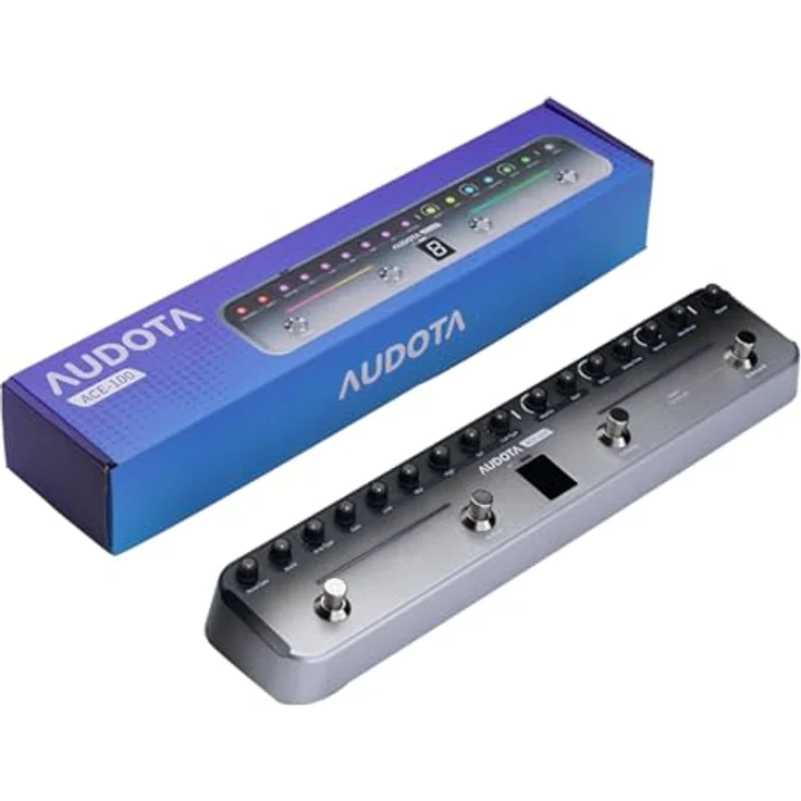 Audota ACE-100 Combined Effects Pedal, Gitarren-Multieffekte mit 8 Amp-Modellen, 40 Presets, Bluetooth 5.0 und USB-C – Bild 5