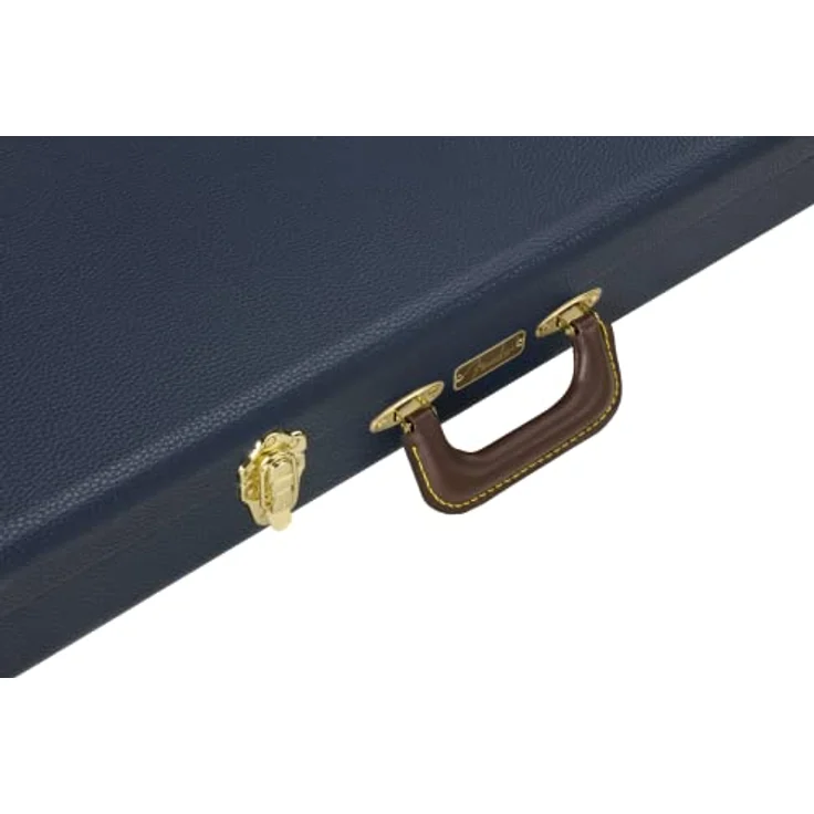 Fender Guitar Case ST/T, Gitarrenkoffer für Strat und Tele Modelle, Navy Blue mit Orange Acryl Innenfutter – Bild 2