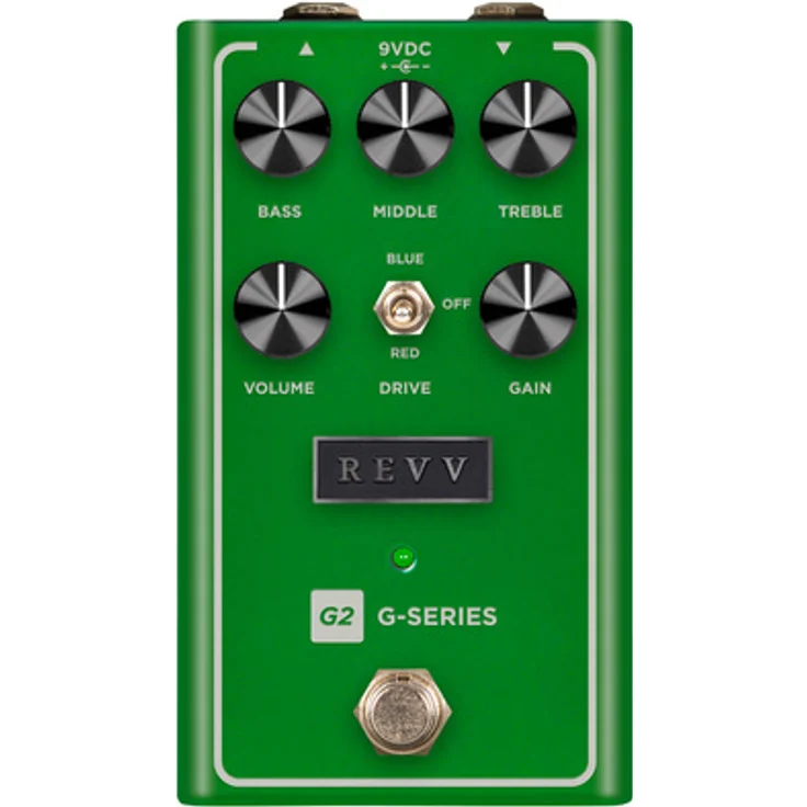 Revv G2 V2 Crunch/Overdrive, Overdrive-Pedal mit dynamischem Crunch Voicing und bestem Gain-Bereich