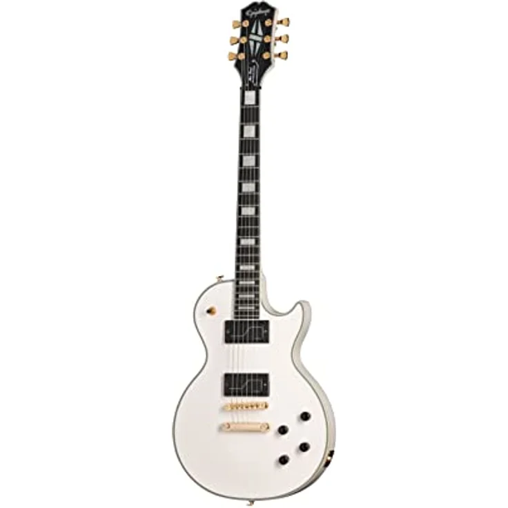 Epiphone Matt Heafy LP Custom Origins, E-Gitarre in Bone White mit Mahagoni-Korpus, Ahorn-Decke und Fishman MKH Fluence Humbuckern. – Bild 1