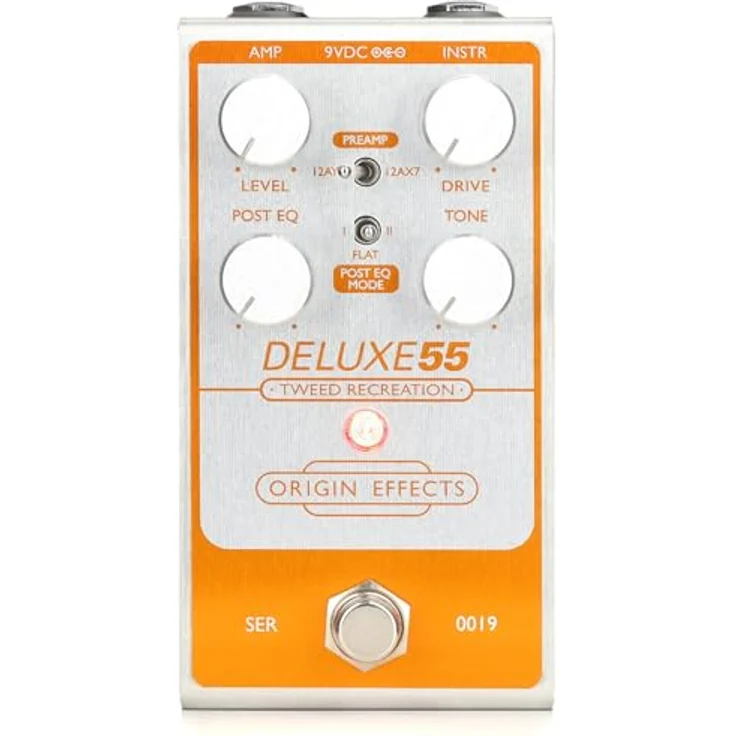 Origin Effects Deluxe55, Overdrive-Pedal mit analogem Signalweg und 12AY7/12AX7 Vorverstärker, Made in UK – Bild 2
