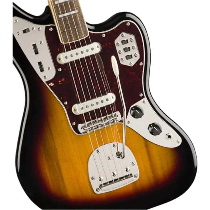 Squier Classic Vibe '70s Jaguar LRL E-Gitarre, 3-Color Sunburst, mit Alnico Single-Coil Tonabnehmern und Dual-Circuit Lead/Rhythm-Design – Bild 3