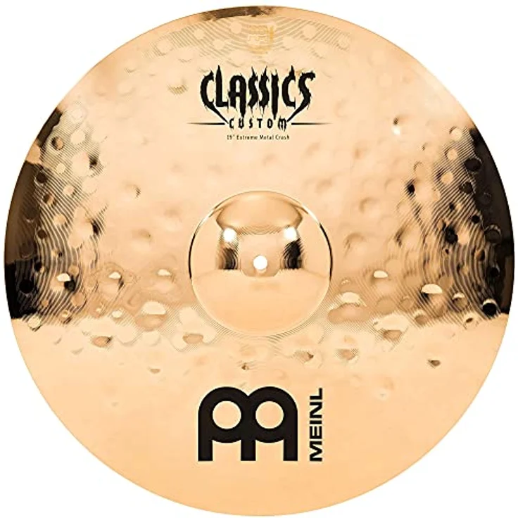 Meinl Cymbals Classics Custom Extreme Metal Crash, 19 Zoll B12 Bronze Schlagzeugbecken mit brillantem Finish, starke Attack und kurzer Sustain – Bild 1