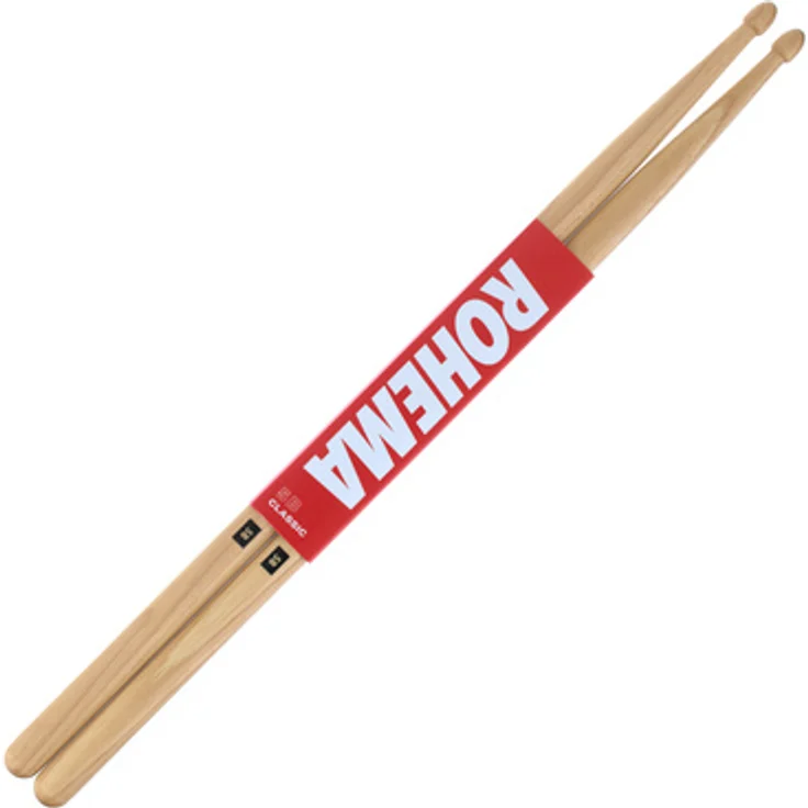 Rohema 5B Hickory Drumsticks, lackiert, 405 mm Länge, 15,2 mm Durchmesser, Made in Germany – Bild 1