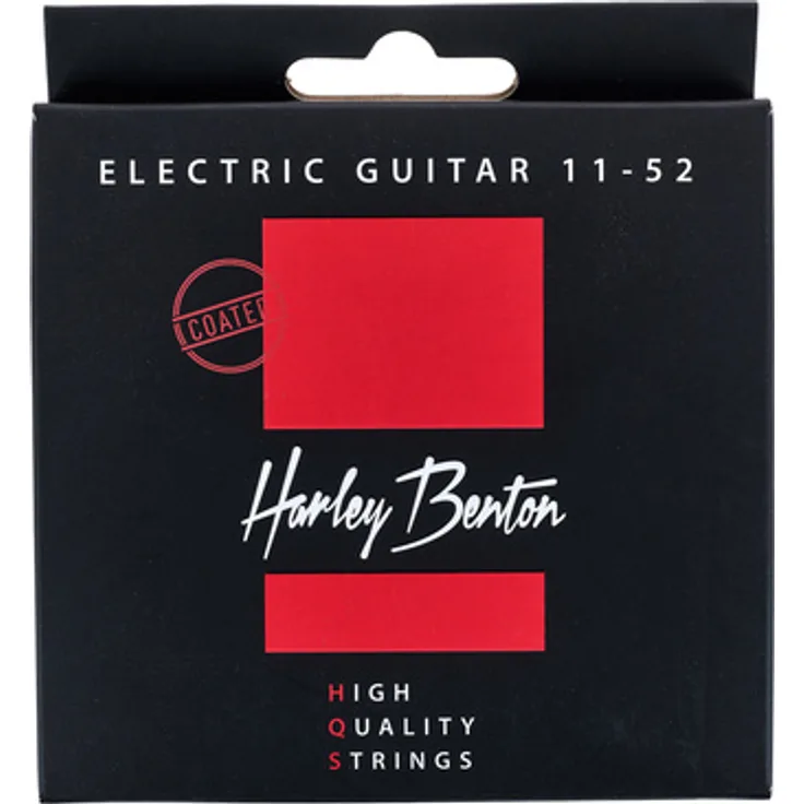 Harley Benton HQS EL 11-52 Coated, E-Gitarrensaiten, vernickelter Stahl mit Nano-Polymer-Beschichtung, Satzstärke 11-52