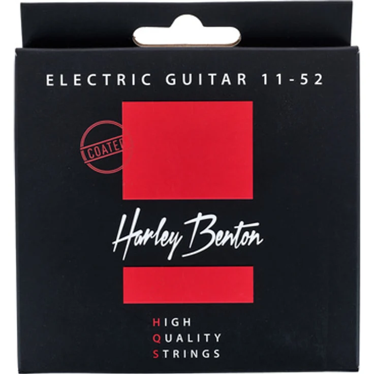 Harley Benton HQS EL 11-52 Coated, E-Gitarrensaiten, vernickelter Stahl mit Nano-Polymer-Beschichtung, Satzstärke 11-52