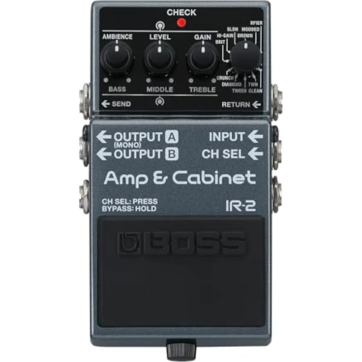 Boss IR-2 Amp & Cabinet, Kompakter Verstärkersimulator mit 11 Verstärkertypen und Celestion Lautsprecher-IR-Unterstützung – Bild 1