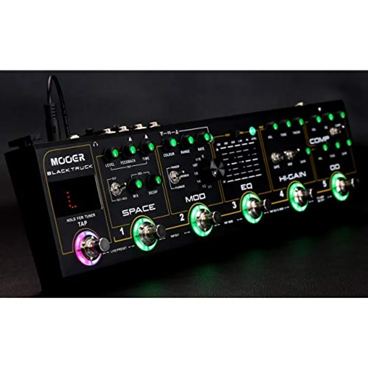 Mooer Black Truck Multi-Effects Unit, Multieffektgerät für E-Gitarre mit 7 Effekten, integriertem Stimmgerät und Speaker Simulation, schwarz – Bild 5