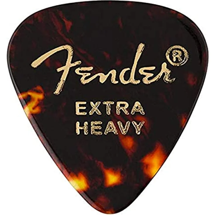 Fender Clsc Celluloid Pick Shell X-HV, Plektrum-Set mit 12 Picks, Tortoise Shell, Extra Heavy, klassiche 351 Form – Bild 2