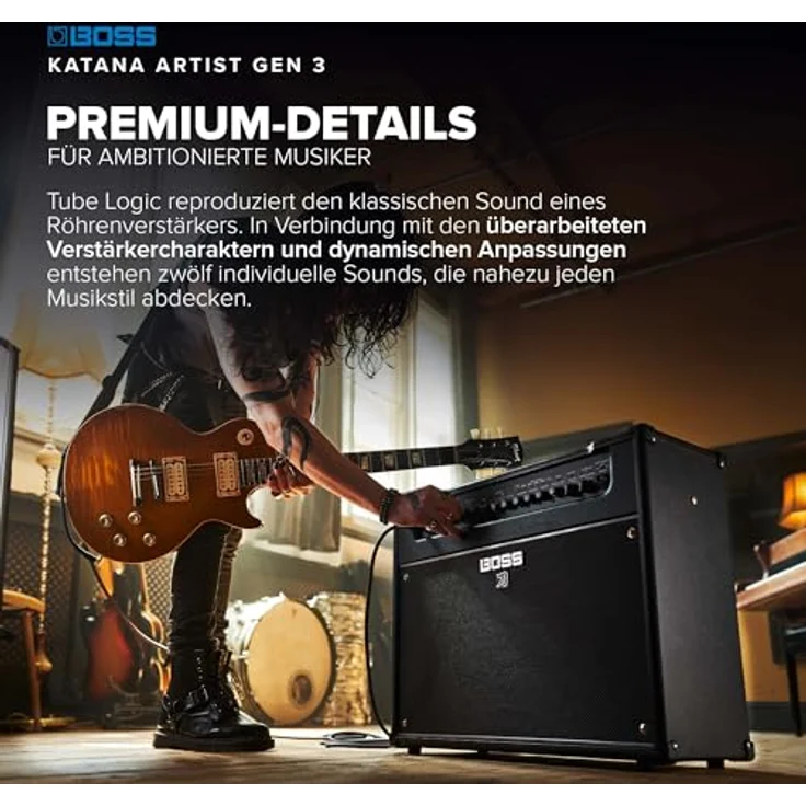 BOSS Katana Artist Gen 3, 100 Watt Comboverstärker mit 12'' Waza-Lautsprecher und weiterentwickeltem Tube-Logic-Sound, robuste Konstruktion, innovative Sound-Tools, moderne Performance-Features – Bild 3