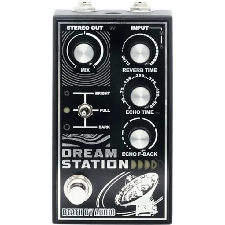 Death by Audio Dream Station Reverb / Delay, Effekpedal mit Reverb und Delay, drei Filtereinstellungen, gepufferter Bypass, Metallgehäuse – Bild 2