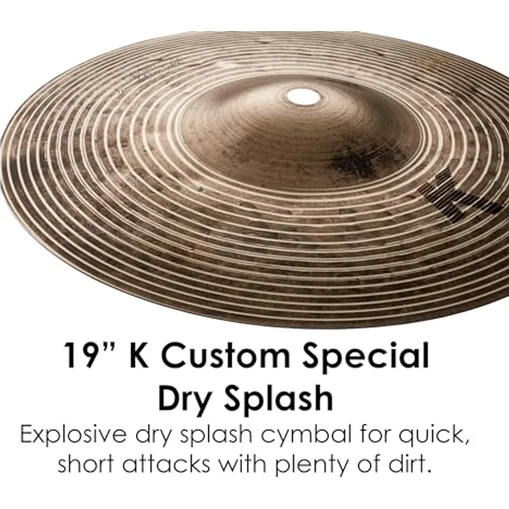 Zildjian 10" K Custom Spec. Dry Splash, Schlagzeugbecken mit natürlichem Finish, paper thin, dunkler Sound und kurzem Sustain – Bild 3