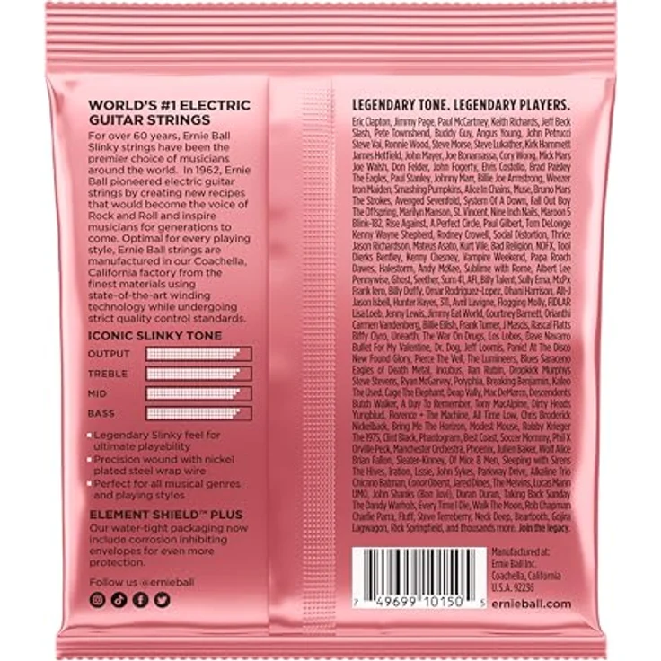 Ernie Ball 2217 Zippy Slinky, 6-Saiter E-Gitarrensaiten Set, Nickel Wound, Stärken: 007-009-013-020w-026-036 – Bild 3