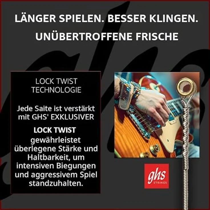 GHS Guitar Boomers GBL, E-Gitarrensaiten Set Light, .010-.046, vernickelter Stahl, langlebig, hergestellt in den USA – Bild 5