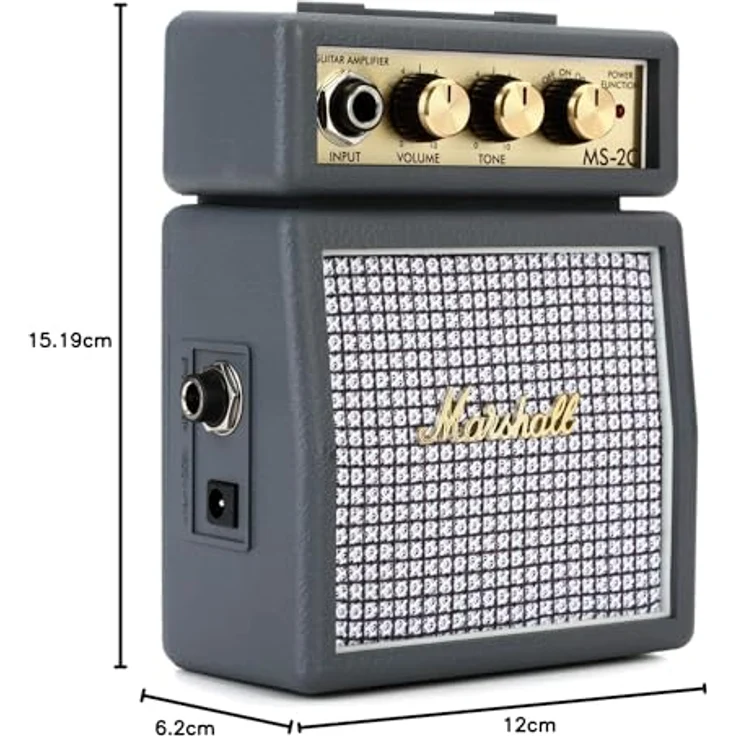 Marshall MS-2 C Microbe E-Gitarren-Combo mit breitem Klangregler, Silber – Bild 4