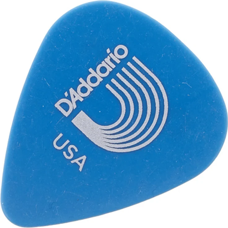 Daddario 1DBU5-25, Delrin Plektren-Set mit 25 Stück, Stärke 0,99 mm, blau, langlebig