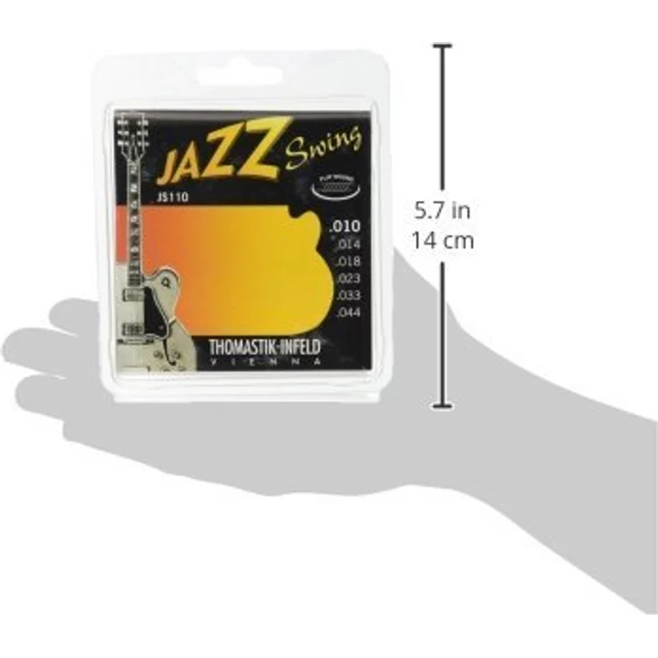 Thomastik Jazz Swing Series JS110, E-Gitarre Saiten Satz, Nickel Flat Wound Extra Light .010-.044w – Bild 3