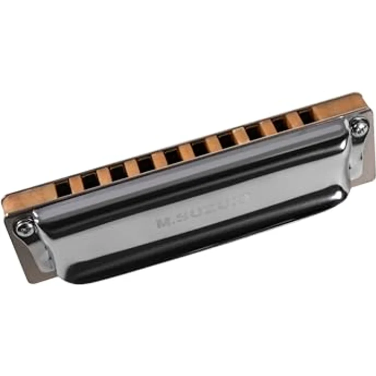 Suzuki M-20 Manji Mundharmonika, harmonisch Moll in C, Edelstahl-Deckelplatten, Holz/Harz Kanzellenkörper, inklusive Etui – Bild 7