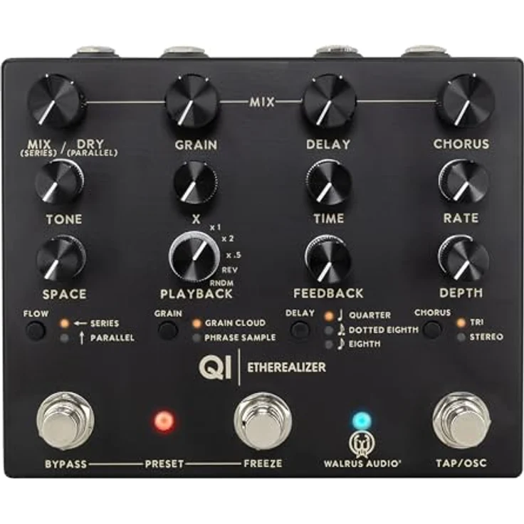 Walrus Audio Qi Etherealizer BK, Stereo-Multieffektpedal mit Chorus, Delay und Reverb, Yvette Young Signature, Schwarz – Bild 1