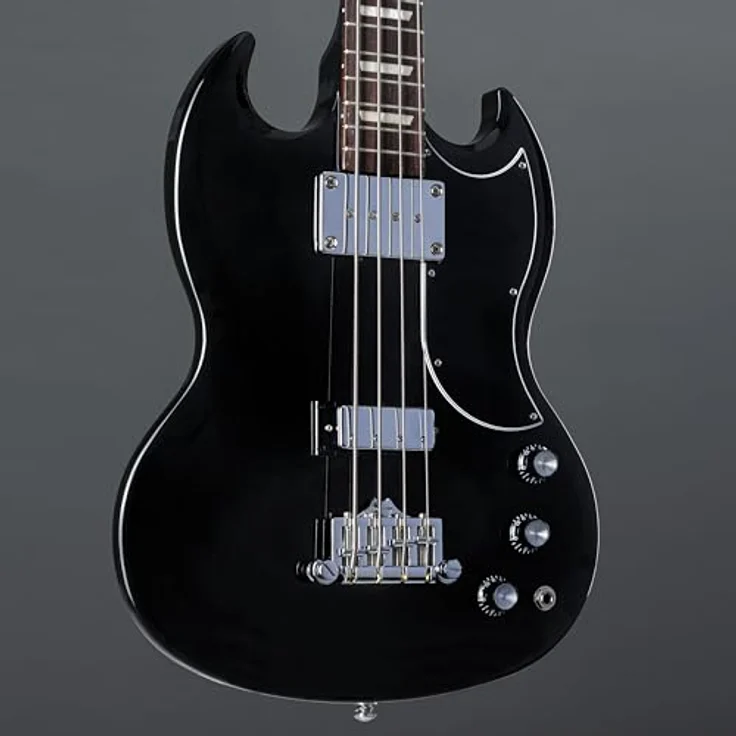 Gibson SG Bass Ebony, E-Bass mit Mahagoni Korpus und Palisander Griffbrett, 774 mm Mensur, schwarz, inkl. Koffer, Made in USA – Bild 6