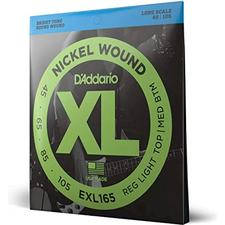 D'Addario EXL165, Nickelumwickelte Bassgitarrensaiten, Custom Light, 45-105, Long Scale – Bild 1
