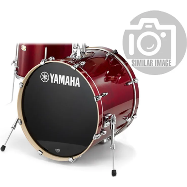 Yamaha Stage Custom 20"x17" Bass Drum, 100% Birkenholzkessel, hochglanzlackiert, Farbe: Cranberry Red (CR)