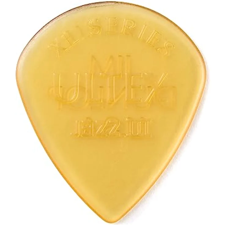 Dunlop Plectrum Ultex 427 Jazz III XL, 6er Pack, 1,38 mm Stärke, Tequila-Gold, vielseitiges Plektrum aus extrem hartem Material – Bild 1