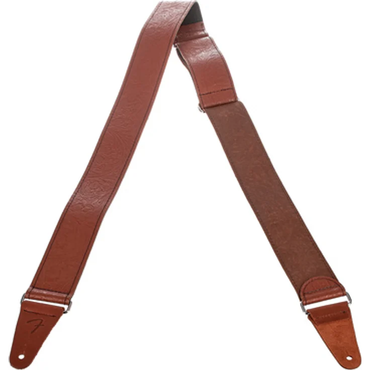 Fender Tooled Leather Guitar Strap BR, Gitarrengurt aus Leder mit geprägtem Blumenmuster, einstellbar von 106 cm bis 132 cm, braun – Bild 1