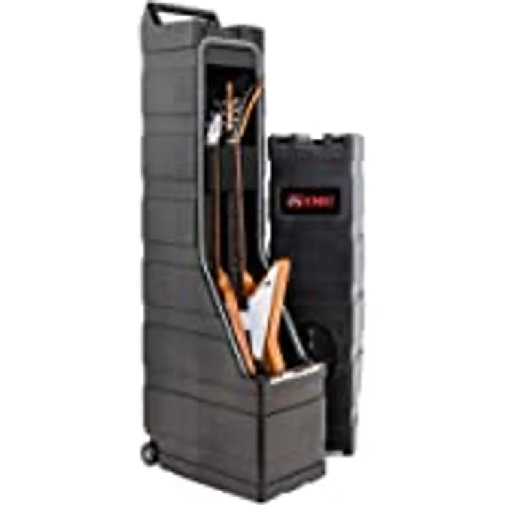 Enki AMG-2 Double Guitar Case 3.Gen, Gitarrenkoffer für 2 E-Gitarren mit EVA Schaumstoffeinlage, rotationsgeformtes Polyethylen, abnehmbarer Deckel, Sicherheitsverschluss, schwarz – Bild 2