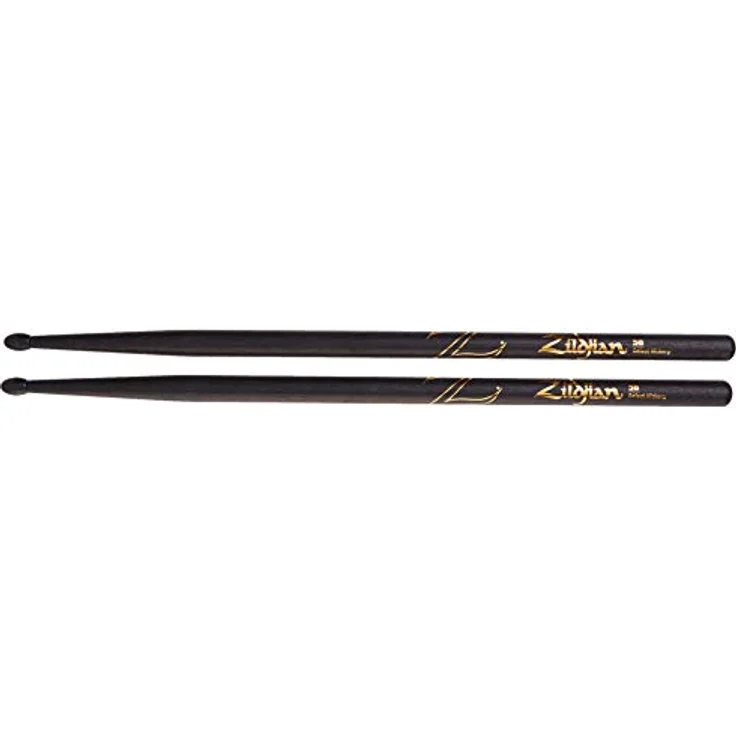 Zildjian Z5BNB Hickory Drumsticks, Nylonspitze, 16" Länge, 0.600" Durchmesser, schwarz – Bild 1