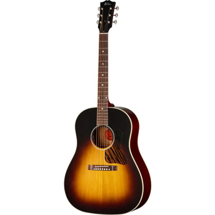 Gibson J-45 Original Vintage Sunburst, Westerngitarre Dreadnought mit Fichtendecke, Mahagoniboden und Tonabnehmer Baggs HiFi DNA, inkl. Koffer
