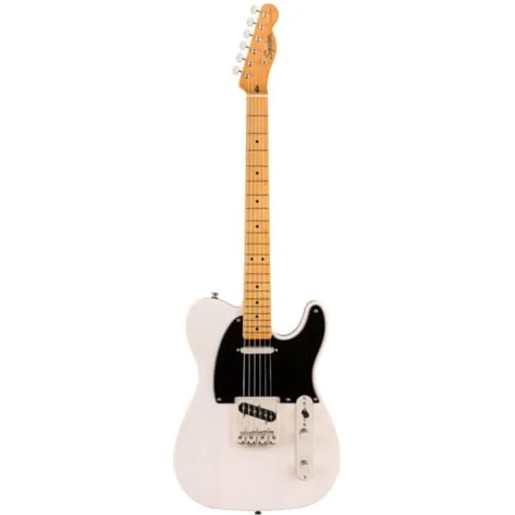 Fender Squier Classic Vibe 50er Telecaster E-Gitarre, Weißblond, Ahorn-Griffbrett, 2 Jahre Garantie, Vintage-Tönung, Alnico-Tonabnehmer – Bild 1