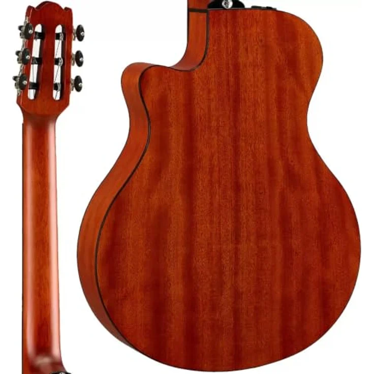 Yamaha NTX1NT NAT, Akustisch-Elektrische Konzertgitarre mit massiver Sitka Fichtendecke und Cutaway, Natural Finish – Bild 4