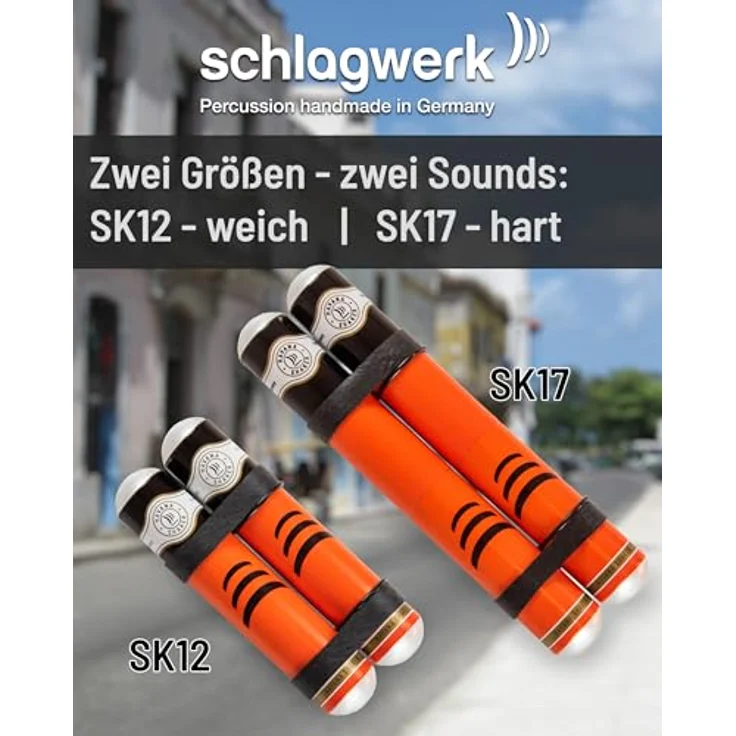 Schlagwerk SK17 Havana Shaker, Shaker aus Aluminium mit Glas/Stahlkugelfüllung, 170mm Länge, 24mm Durchmesser – Bild 5