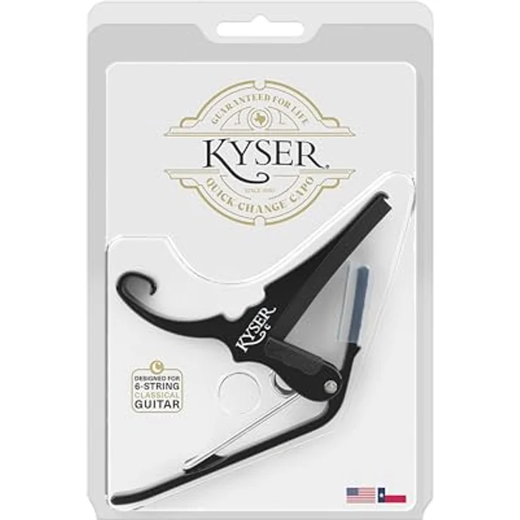 Kyser Quick Change Capo Classic BK, Kapodaster für Konzert- und Flamencogitarren, leichte Aluminiumausführung, schwarz – Bild 5