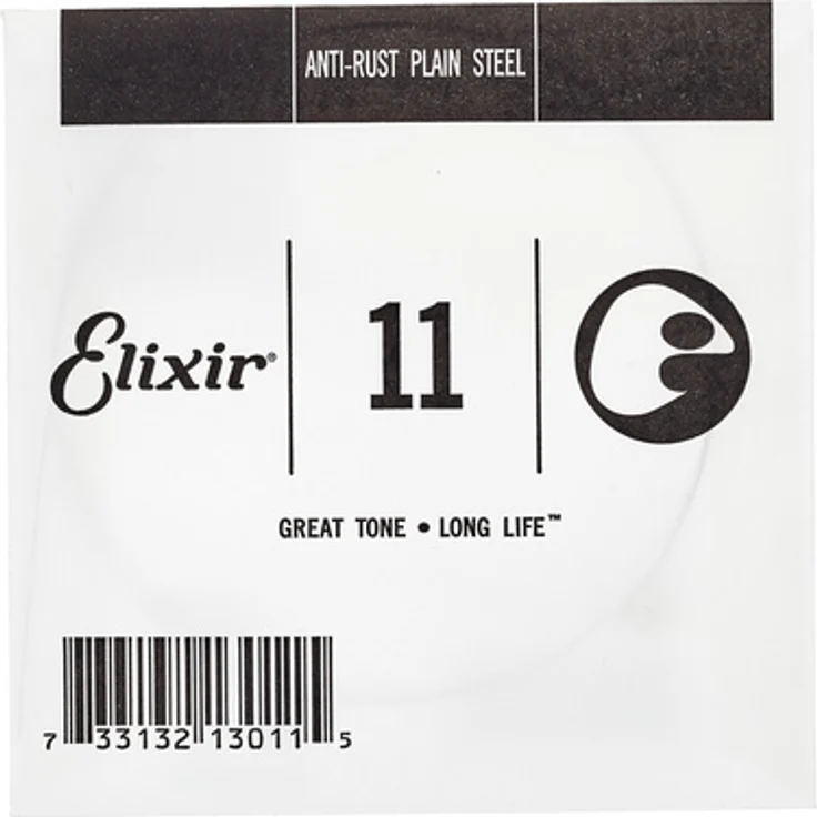 Elixir .011 Single String Plain Steel, E-Gitarrensaite aus nicht umwickeltem Stahl mit Anti-Rust Technologie zur Verlängerung der Lebensdauer – Bild 1