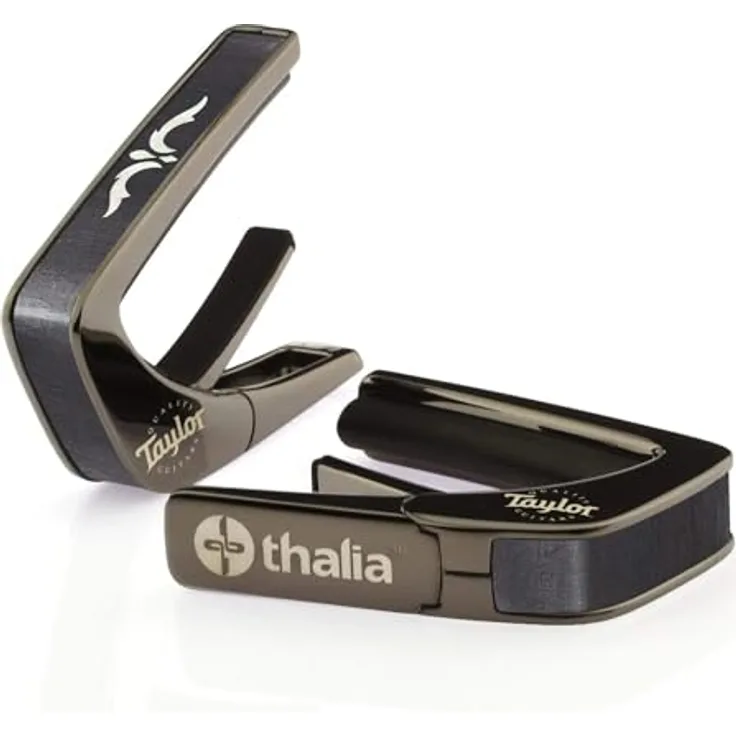Thalia Capo Taylor by Thalia 900 Serie BC, Kapodaster mit Black Chrome Finish, Ein-Hand-Bedienung und austauschbaren Fretpads