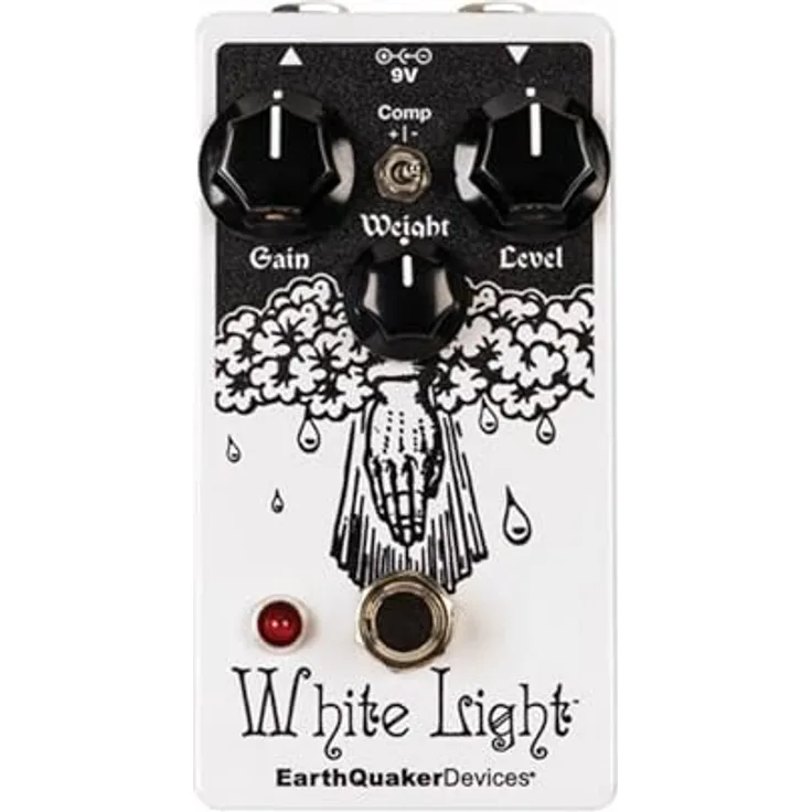 EarthQuaker Devices White Light V2 Overdrive LTD, limitiertes Overdrive Effektpedal mit Kompressionsschalter, True Bypass und Flexi-Switch-Technologie