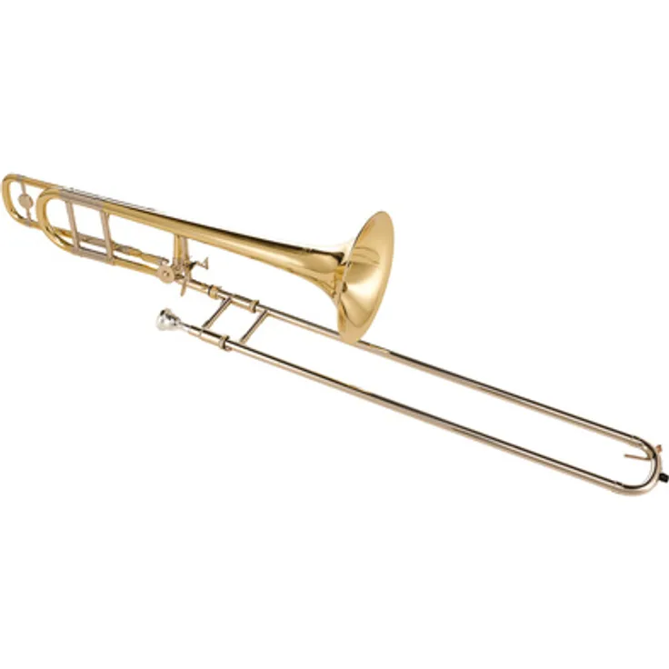 Bach TB-450B Bb/F-Trombone, Messingkorpus lackiert, Standard-Quartventil, Open-Wrap, L-Bohrung 13,90mm, Schallbecher 216mm, mit Bach SPS Gig Bag und VINCENT BACH 6 1/2AL Mundstück, Made in Germany