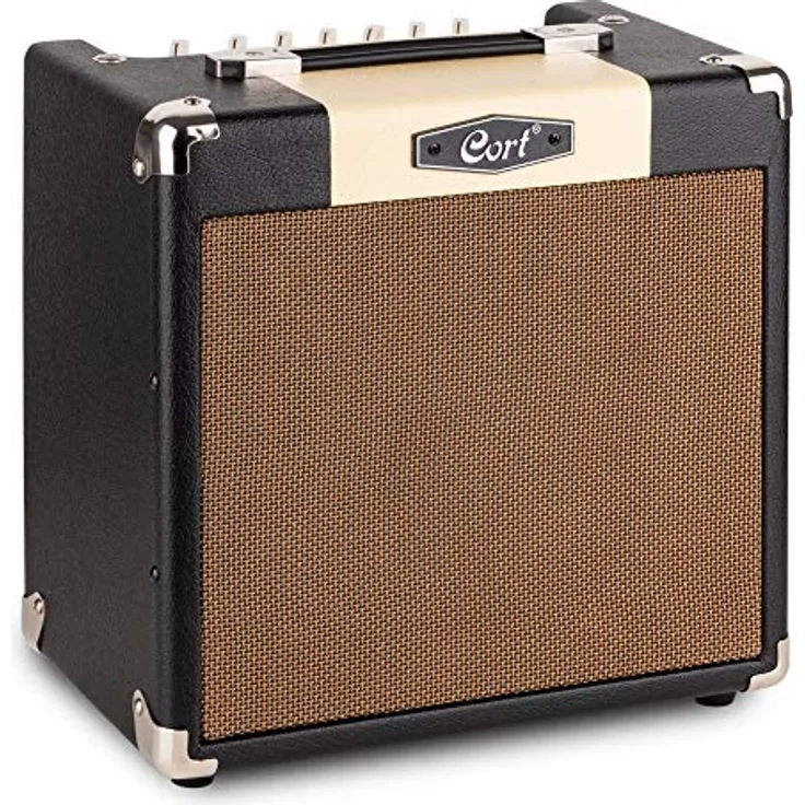 Cort CM15-R Black, E-Gitarren Combo mit Vintage Design, 15W RMS, 2 Kanäle, 3-Band Equalizer, Hall Effekt, schwarz