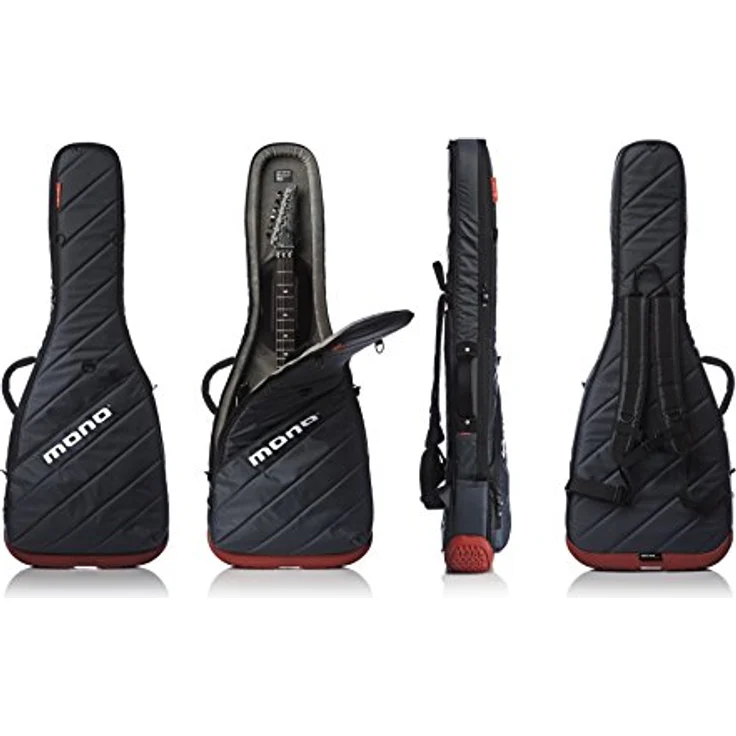 Mono Cases Vertigo Electric Guitar (M80-VEG-GRY), professionelles Gigbag für E-Gitarre, grau, wasserabweisendes Sharkskin Nylon, 20mm Polsterung, Headlock-System, große Zubehörtasche – Bild 8
