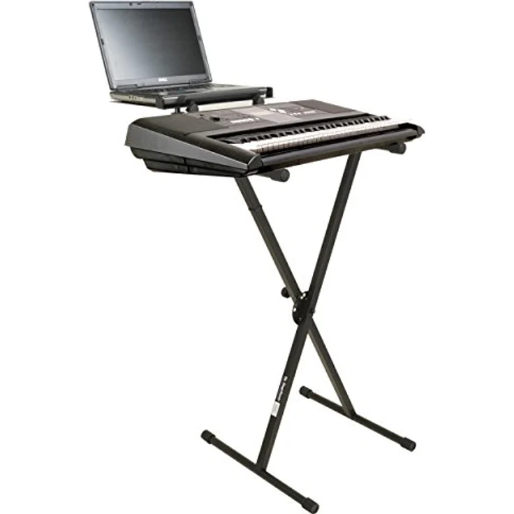 On-Stage MSA 5000, Laptop- und Tablet-Halter für Mikrofonständer, schwarz, einstellbare Breite 355-419 mm, Tragfähigkeit bis 5,4 kg – Bild 6