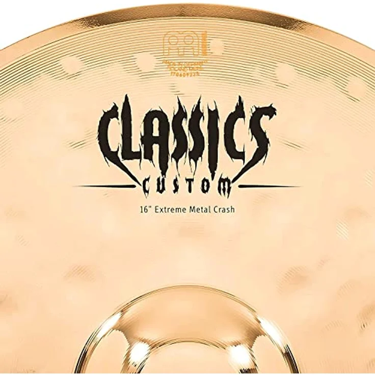 Meinl Cymbals Classics Custom Extreme Metal Crash, 16 Zoll (40,64cm), B12 Bronze mit brillantem Finish, starke Attack und kurze Sustain – Bild 4