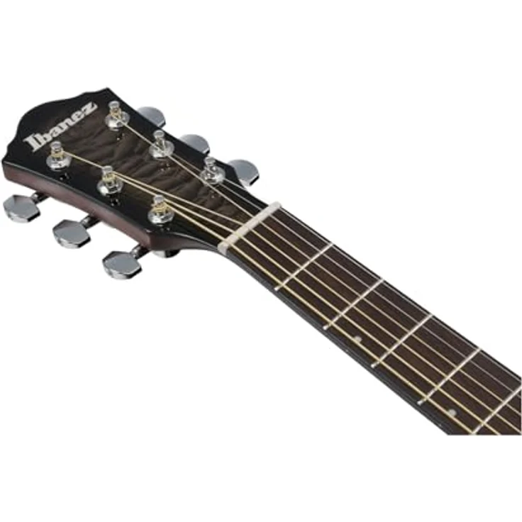 Ibanez AEWC16QA-TKH, Westerngitarre mit Cutaway, Linde Decke, Nyatoh Hals, Transparent Black Sunburst Finish – Bild 7