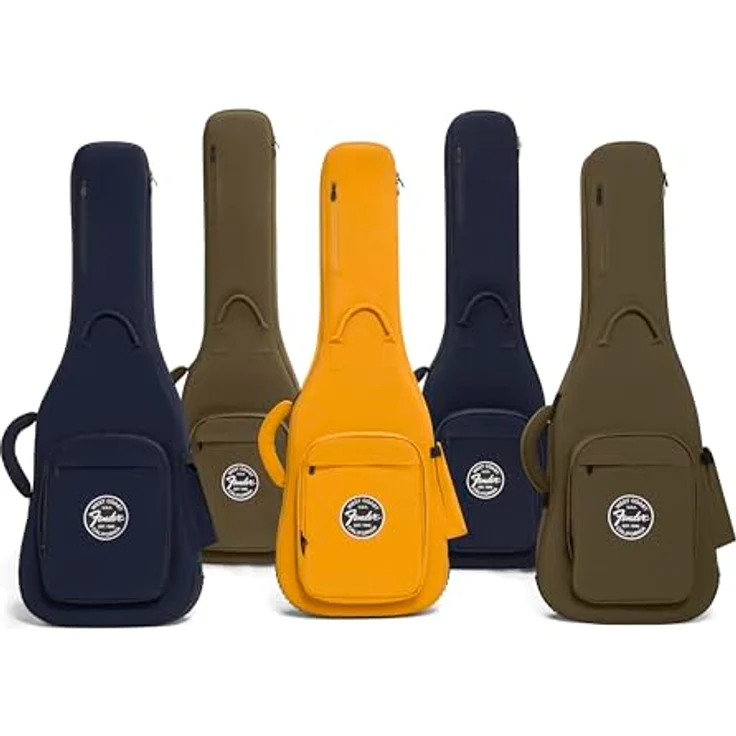 Fender Troubadour Electric Guitar Gigbag, gewachstes Polyestersegeltuch mit 25mm Polsterung, Navy color – Bild 13