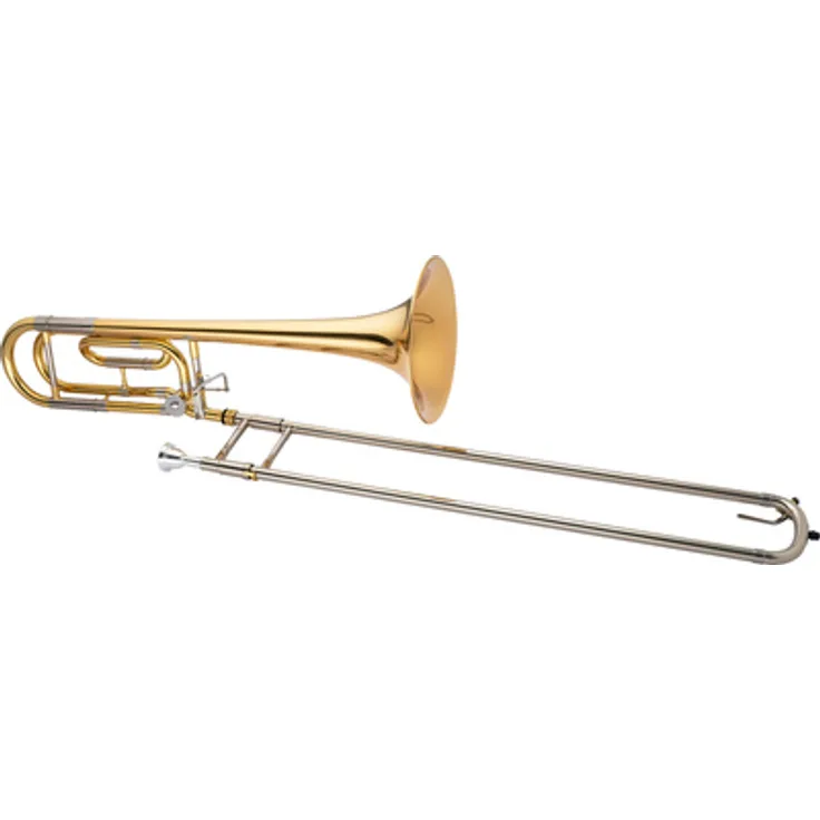 Jupiter JTB1160FRQ Bb/F Trombone, Tenorposaune mit Quartventil, Goldmessing, inkl. Mundstück und Koffer